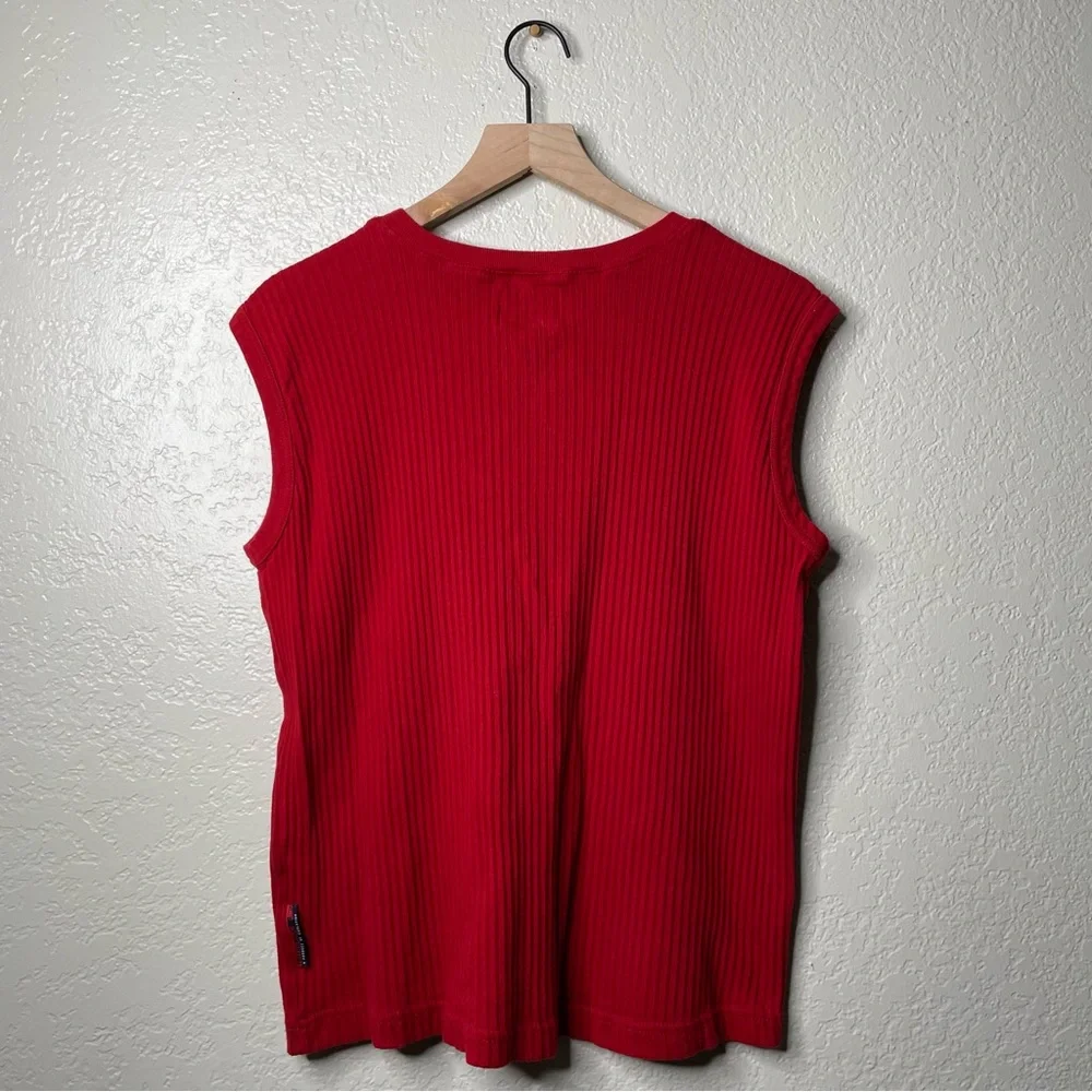90s Ferruche Red Vest 100% Cotton